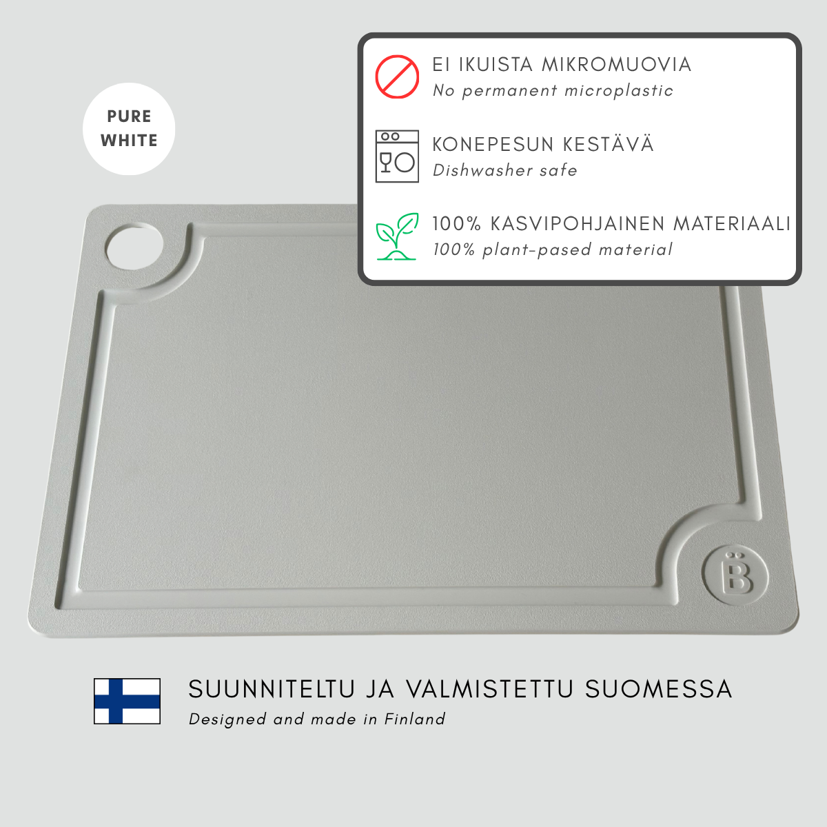 100% Bio-based and Dishwasher Safe Cutting Board with No Permanent Microplastics