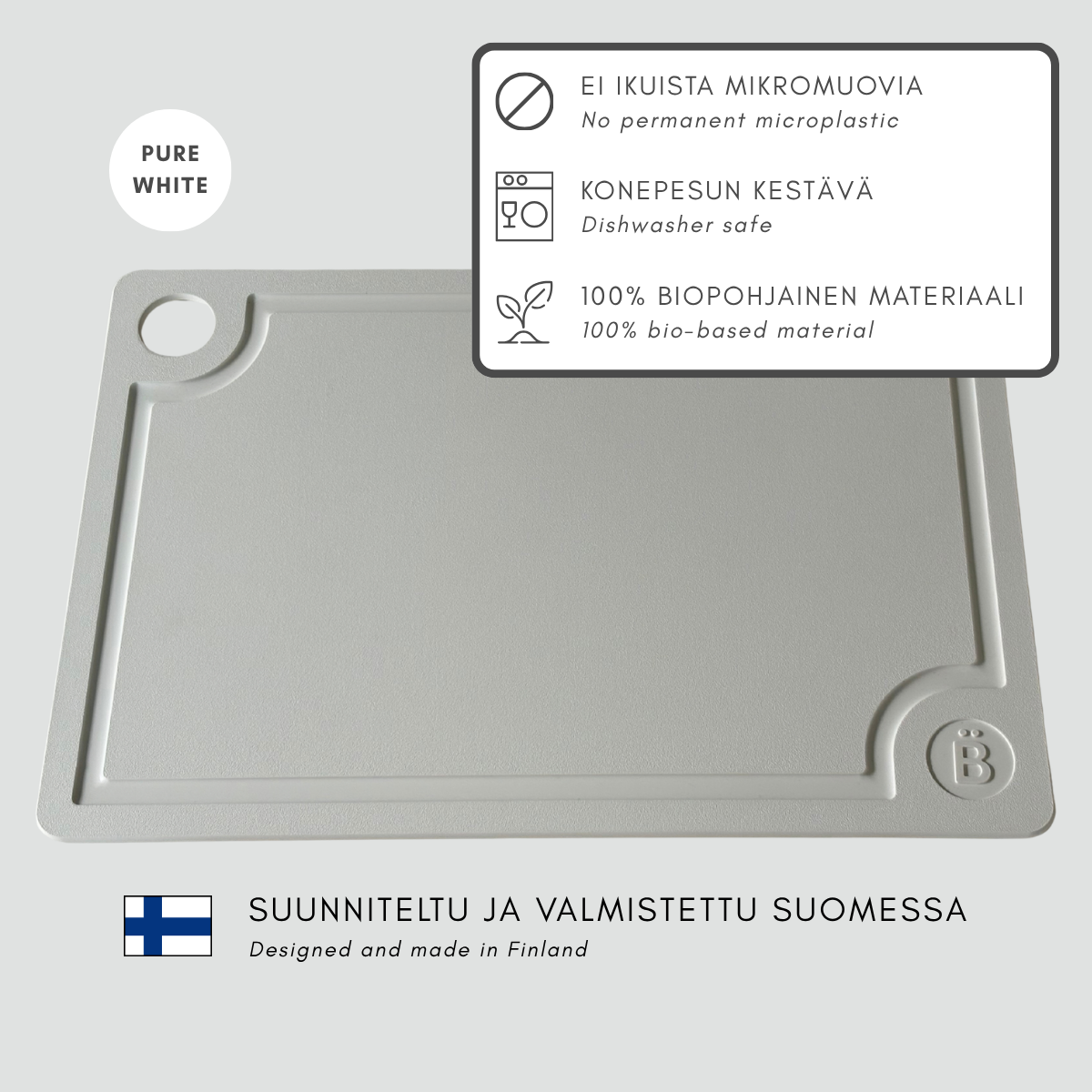 100% Bio-based and Dishwasher Safe Cutting Board with No Permanent Microplastics